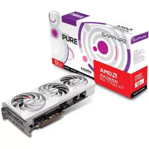 SAPPHIRE PURE AMD RADEON RX 7700 XT OC 12GB GDDR6 192-Bit Video Card > White