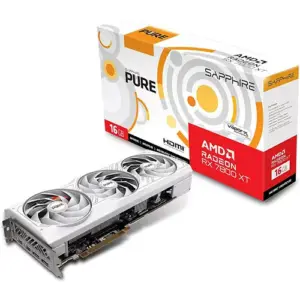 SAPPHIRE PURE RX 7800 XT GAMING OC 16GB GDDR6 256-Bit Video Card > White
