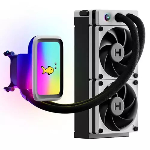 HYTE THICC Q60 240mm IPS Display AIO CPU Liquid Cooler > White