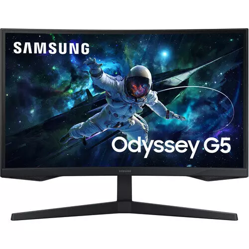 Samsung Odyssey G5 G55C 27-Inch QHD 1ms 165Hz Curved Gaming Monitor > Black