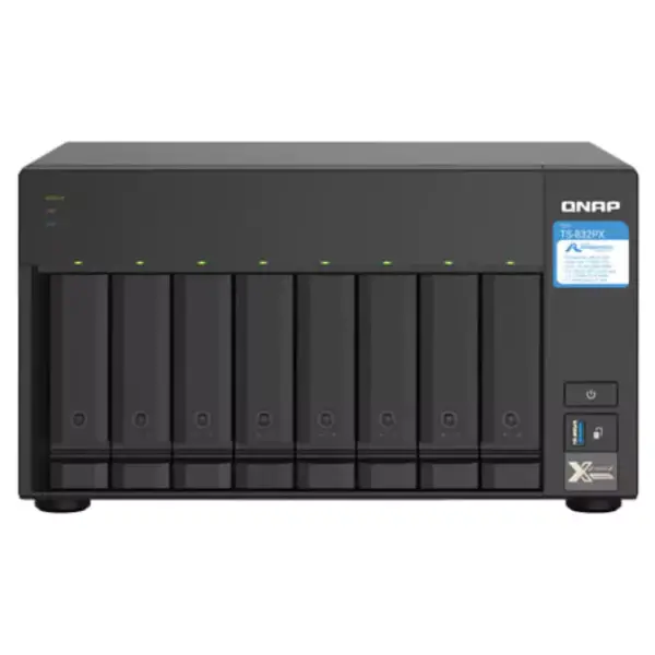 Qnap DiskStation TS-832PX 4GB Ram 8-Bay Nas Storage > Black