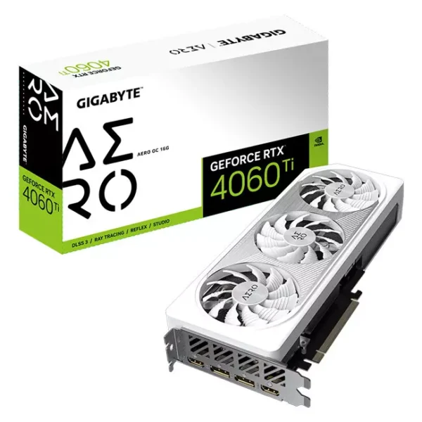 Gigabyte GeForce RTX 4060 Ti AERO OC 16G Graphic Card DLSS 3 > White