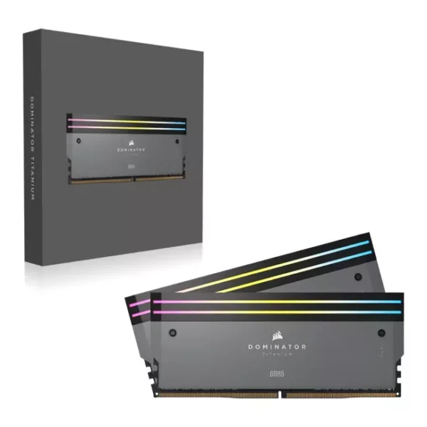 Corsair Dominator Titanium RGB 64GB (2x32GB) DDR5 Ram > Grey