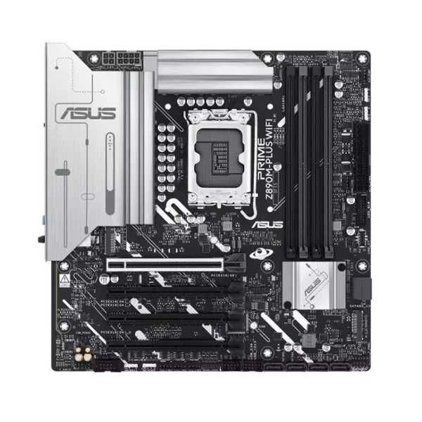 ASUS PRIME Z890M-PLUS WIFI DDR5 LGA 1851 M-ATX Motherboard > White