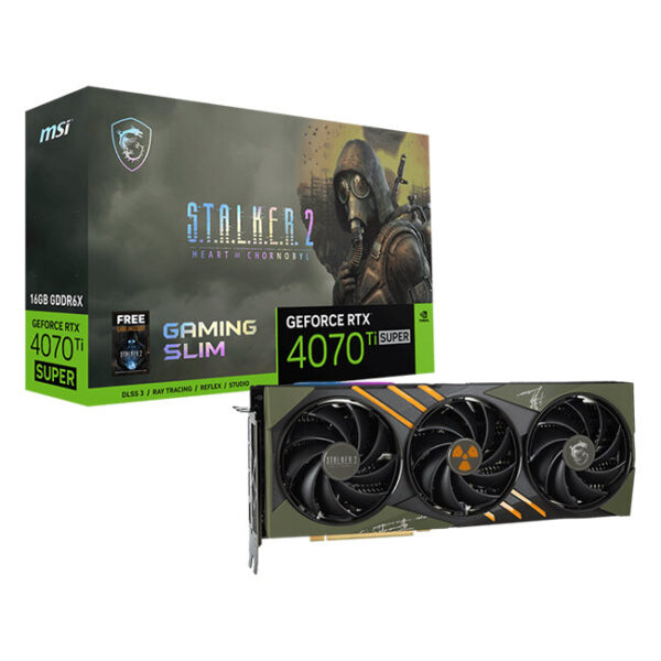 Msi GeForce RTX 4070 Ti SUPER 16GB GAMING SLIM STALKER 2 EDITION Graphic Card, DLSS 3
