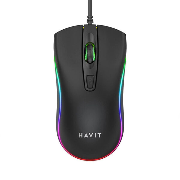 Havit MS72 Cool RGB LED USB Gaming Mouse > Black