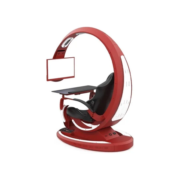 Ingrem OrionX Ergonomic All-In-One Computer Seat Gaming Pod > Red