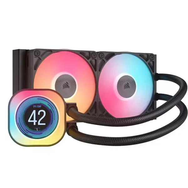 CORSAIR iCUE LINK TITAN 240 RX LCD Liquid CPU Cooler Black