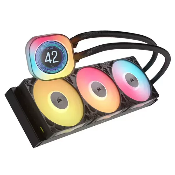 CORSAIR iCUE LINK TITAN 360 RX LCD Liquid CPU Cooler > Black