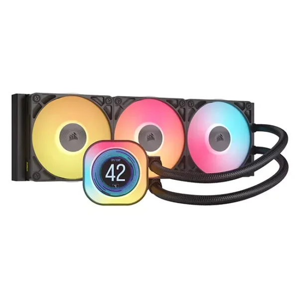 CORSAIR iCUE LINK TITAN 360 RX LCD Liquid CPU Cooler > Black