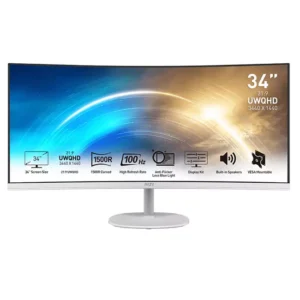 MSI PRO MP341CQW 34-Inch VA, 100Hz, 1ms, Curved Gaming Monitor > White