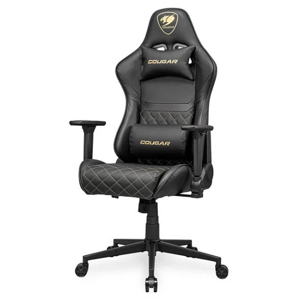 Cougar Armor One V2 Gold PVC Leather Gaming Chair > Black