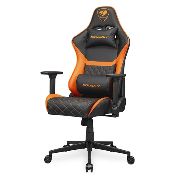 Cougar Armor One V2 PVC Leather Gaming Chair > Black/Orange