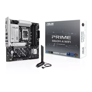 ASUS PRIME B860M-A WIFI LGA 1851 Intel Micro-ATX Motherboard > White