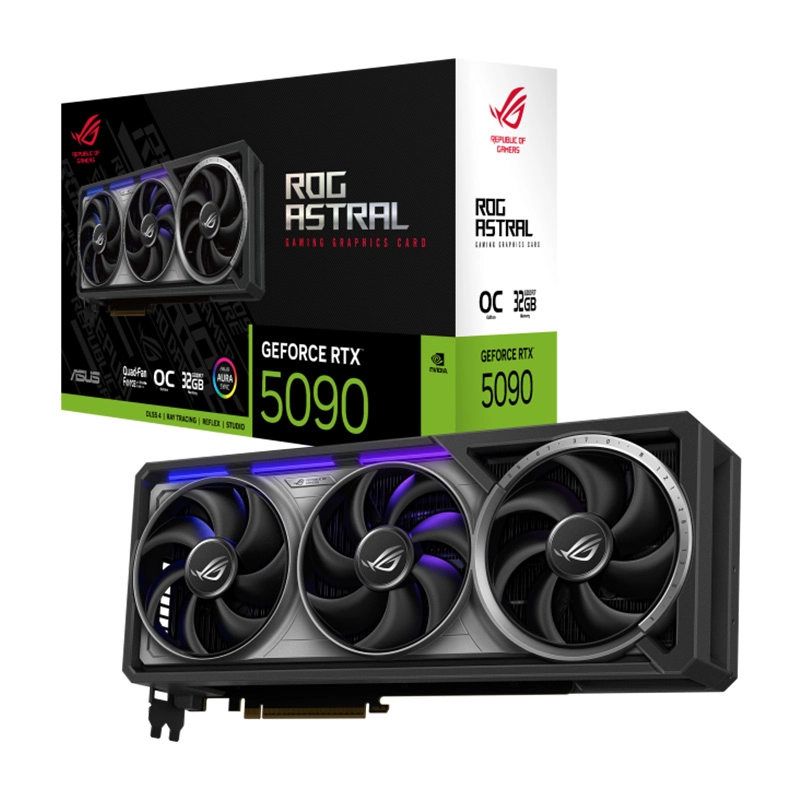 90YV0LW0-M0NA00 Asus ROG Astral GeForce RTX 5090 32GB GDDR7 OC Edition Video Card, DLSS 4