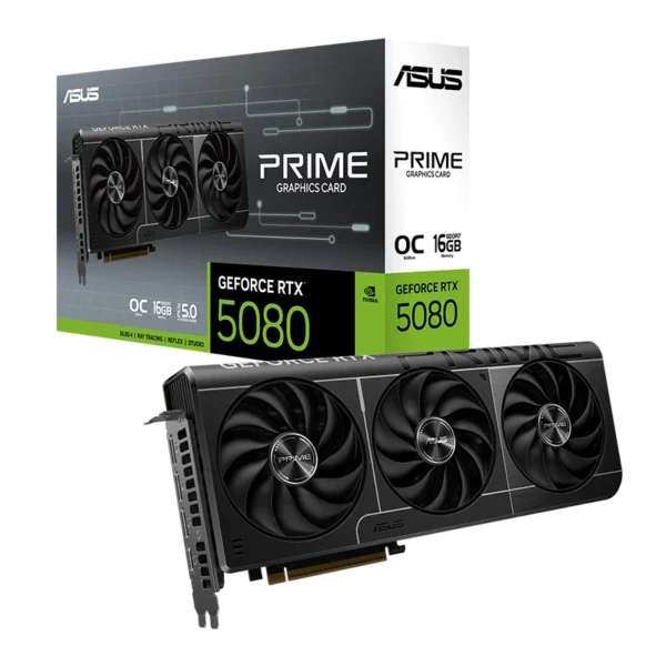 ASUS PRIME GeForce RTX 5080 16GB GDDR7 OC Edition Video Card, DLSS 4