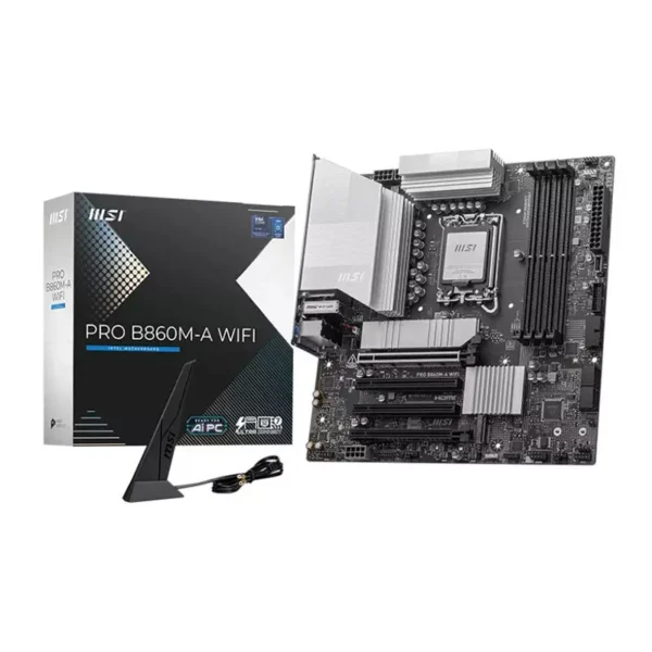 MSI PRO B860M-A WiFi DDR5 LGA 1851 Micro-ATX Motherboard > Black