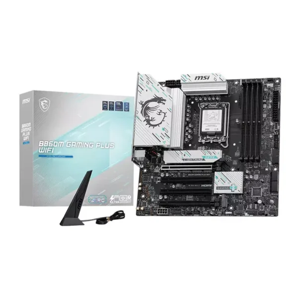 MSI B860M GAMING PLUS WIFI DDR5 LGA 1851 Micro-ATX Motherboard > Black