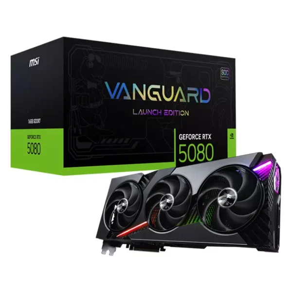 MSI GeForce RTX 5080 16GB GDDR7 VANGUARD SOC LAUNCH EDITION Video Card, DLSS 4