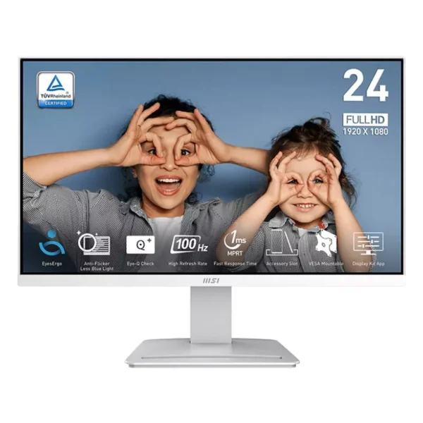 MSI PRO MP2412W 24-inch VA, FHD, 100Hz, 1ms, Business Monitor > White