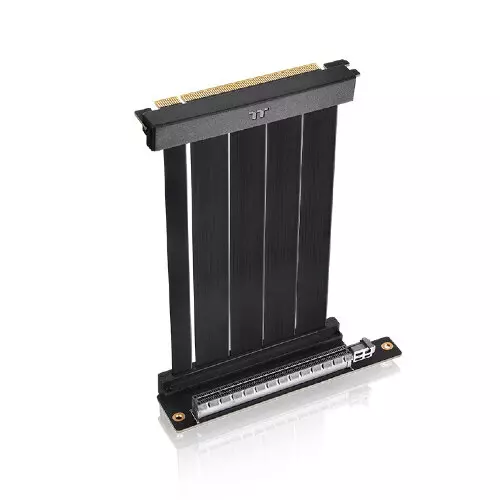 Thermaltake PCI-E 4.0 Dual 90 Degree 130mm Riser Cable > Black