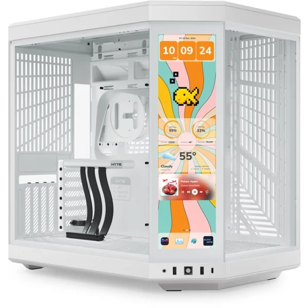 HYTE Y70 Touch Infinite Dual-Chamber Mid-Tower ATX Gaming Case > White
