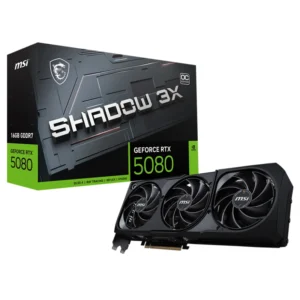 MSI GeForce RTX 5080 16GB GDDR6X SHADOW 3X OC Video Card, DLSS 4