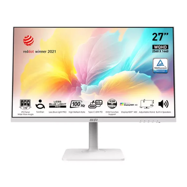 MSI Modern 27-inch WQHD, IPS, 100Hz, 1ms, Business Monitor > White