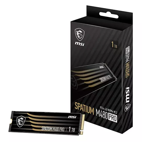MSI SPATIUM M480 PRO 1TB PCIe 4.0 NVMe M.2 Internal SSD