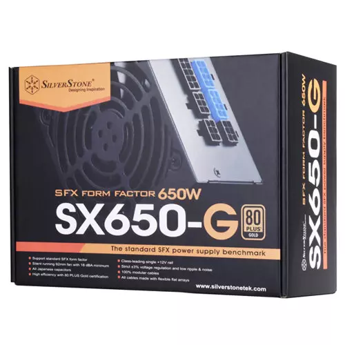 SilverStone SX650-G V1.1 650W 80 Plus Gold Power Supply > Black