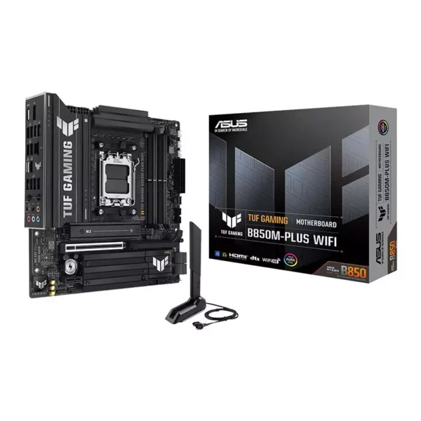 ASUS TUF GAMING B850M-PLUS WiFi AM5 DDR5 Micro-ATX Motherboard > Black