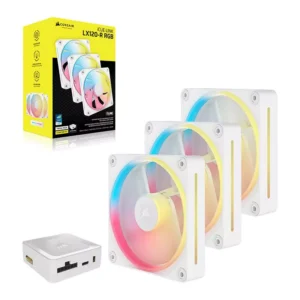 Corsair iCUE LINK LX120-R RGB 120mm PWM Reverse Triple-Pack Fan > White