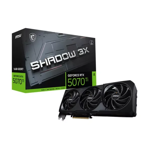 MSI GeForce RTX 5070 Ti 16G GDDR7 SHADOW 3X Video Card, DLSS 4