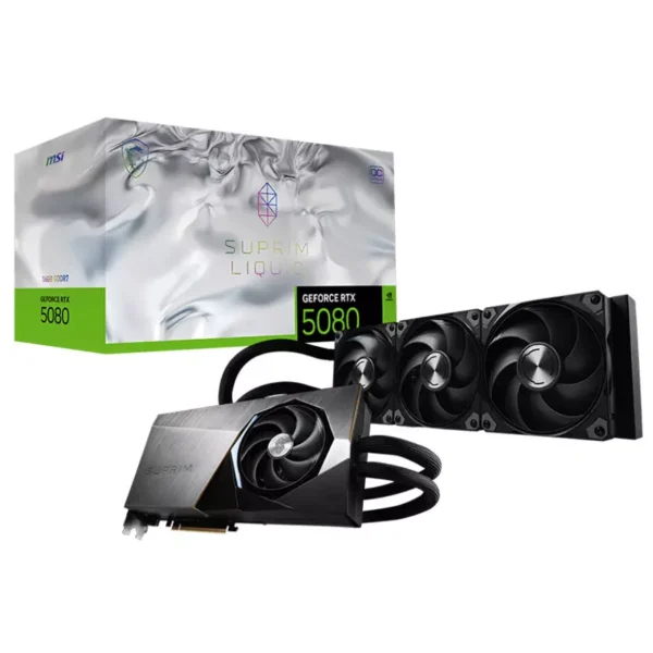 MSI GeForce RTX 5080 16GB GDDR7 SUPRIM LIQUID OC Video Card, DLSS 4