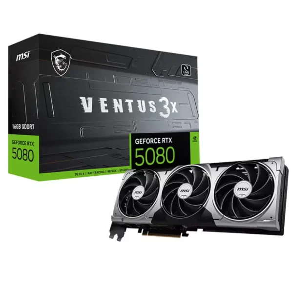 MSI GeForce RTX 5080 16GB GDDR7 VENTUS 3X Video Card, DLSS 4