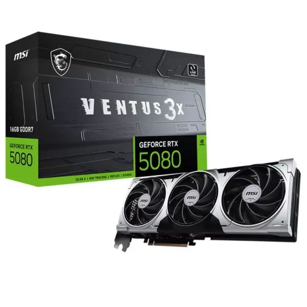 MSI GeForce RTX 5080 16GB GDDR7 VENTUS 3X PLUS Graphics Card, DLSS 4