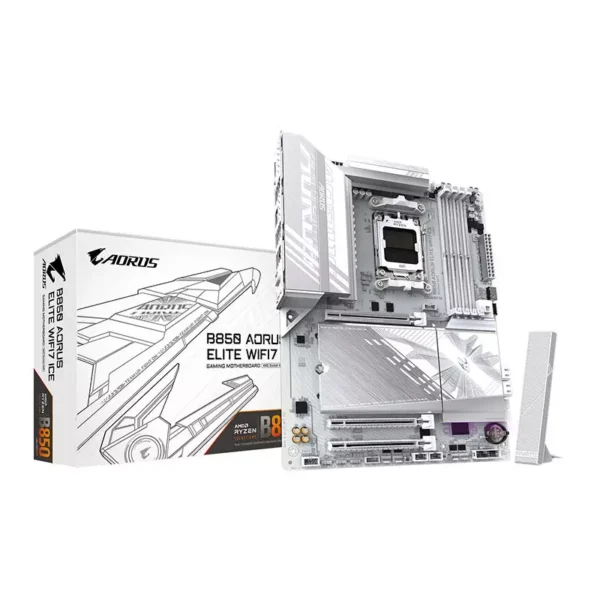 Gigabyte AMD B850 AORUS ELITE Wi-Fi 7 ICE AM5 ATX Motherboard > White