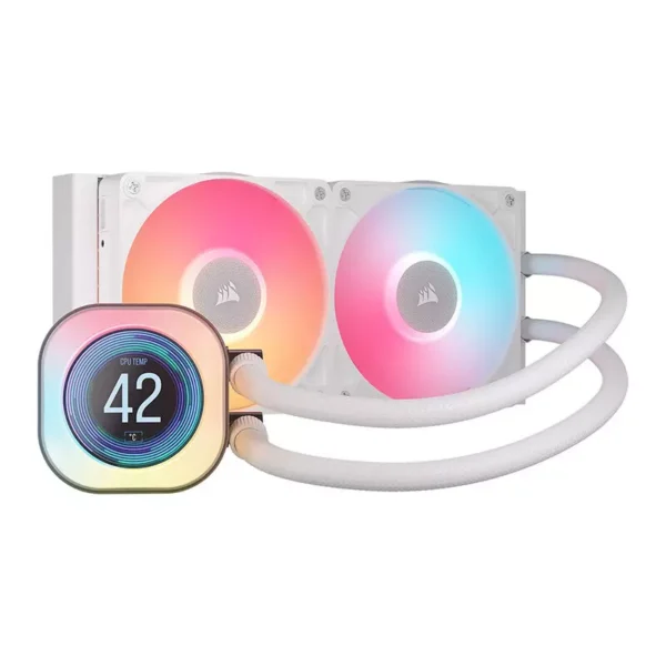 Corsair iCUE LINK TITAN 240 RX LCD Liquid CPU Cooler > White