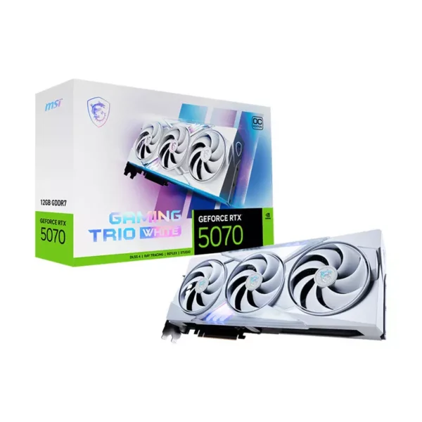 MSI GeForce RTX 5070 12G GDDR7 GAMING TRIO OC WHITE Graphics Card, DLSS 4