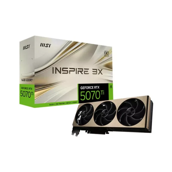MSI GeForce RTX 5070 Ti 16G GDDR7 INSPIRE 3X OC PLUS Video Card, DLSS 4