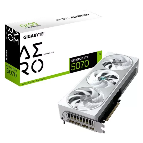 Gigabyte GeForce RTX 5070 AERO OC 12G GDDR7 Video Card, DLSS 4