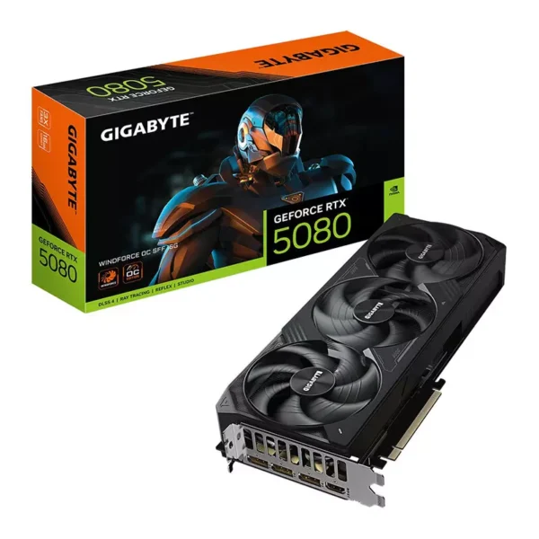 Gigabyte GeForce RTX 5080 WINDFORCE OC SFF 16G GDDR7 Video Card, DLSS 4