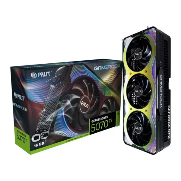 PALIT NVIDIA GeForce RTX 5070 Ti 16GB GDDR7 GAMEROCK OC Video Card, DLSS 4