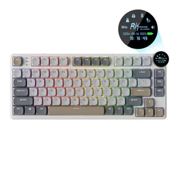 RK ROYAL KLUDGE N80 Low-Profile Mechanical Keyboard > Pearly Dawn
