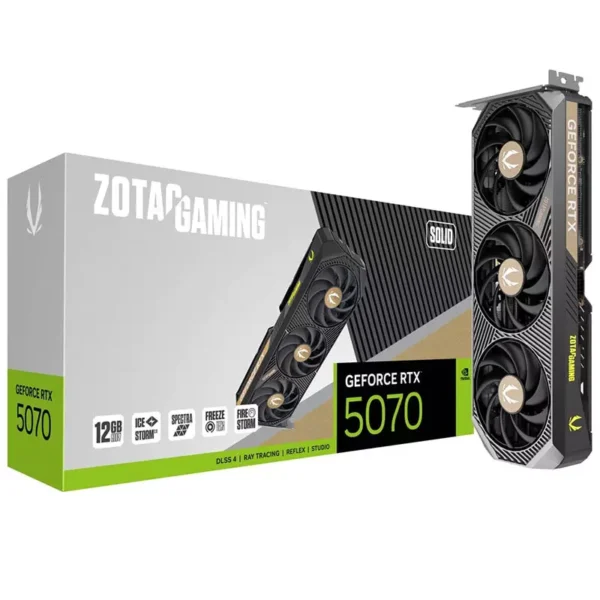 ZOTAC GAMING GeForce RTX 5070 SOLID 12G GDDR7 Video Card, DLSS 4