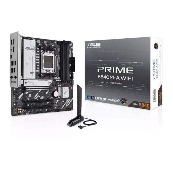 ASUS PRIME B840M-A WIFI AMD Micro-ATX Motherboard > Black