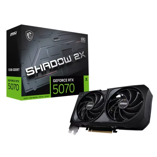 MSI GeForce SHADOW 2X RTX 5070 12GB GDDR7 OC Video Card, DLSS 4