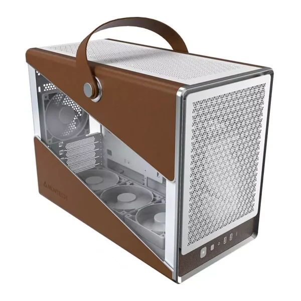 Montech Heritage Pro TG Micro-ATX Case > White/Leather