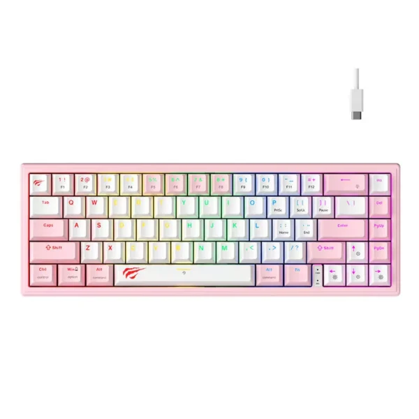 HAVIT 75% Compact Blended Light Mechanical Keyboard > Pink