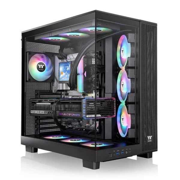 Thermaltake View 380 XL TG ARGB Mid Tower Gaming Case > Black